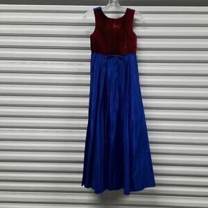 Jessica McClintock Girls Dress Size 12 Blue Formal Sleeveless Special Occasion